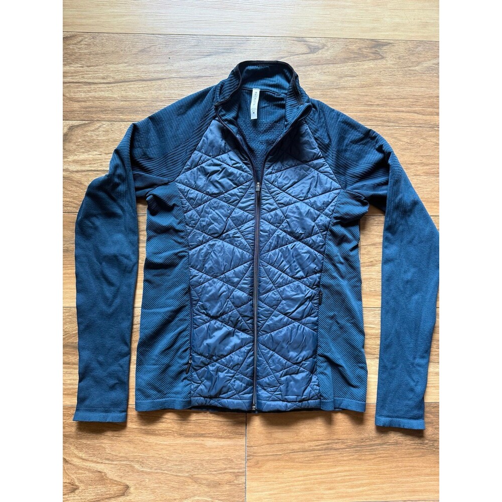 Athleta Flurry Force PrimaLoft Jacket Medium Lagoon Blue Quilted Running